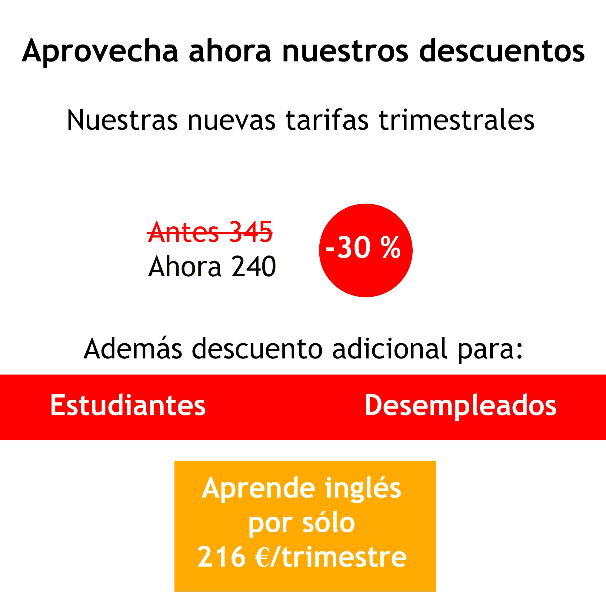 Anuncio pagina web cursos intensivos